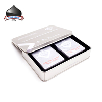 Boîte double en PVC plastique étanche, fabrication OEM, design personnalisé, pour cartes à jouer, logo personnalisé, certifiée EN71