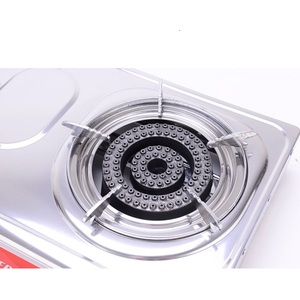 Cuisinière à gaz portable à double brûleur en acier inoxydable, cuisinière à gaz de table, allumage automatique, commande par bouton pour usage domestique - Product Image 2