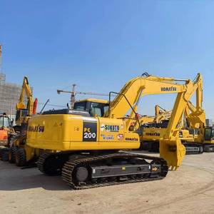 Excavatrice sur chenilles Komatsu PC200-7 d'occasion, faible nombre d'heures, bon état, prix bas, d'origine japonaise, hydraulique - Product Image 2