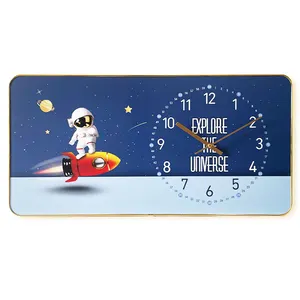 Nordique grande fille moderne horloge murale salon décoration de la maison Simple mode Art porcelaine peinture murale horloge cadeau