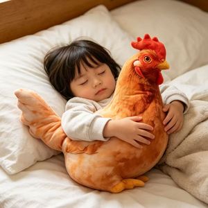Boneka Ayam Lucu dan Menggemaskan, Bantal Tidur, Bantal Perut, Hadiah Unik, Grosir Mainan Boneka Polyester - Product Image 2