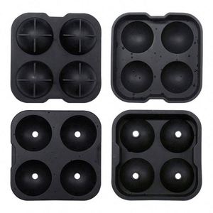 Cocktail Whiskey <b>Ice</b> Ball <b>Maker</b> Tray 4 Large Silicone <b>Ice</b> Molds DIY Round Mould Kitchen Bar - Product Image 4
