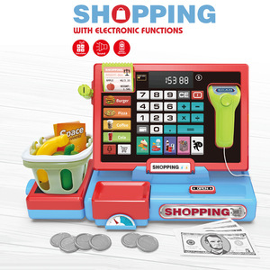 เครื่องคิดเลข POS ซูเปอร์มาร์เก็ตแบบอินเทอร์แอคทีฟเพื่อการศึกษา EPT ของเล่นเด็กเสมือนการเรียนรู้พร้อมเสียงสแกนเนอร์และเครื่องคิดเงิน - Product Image 4
