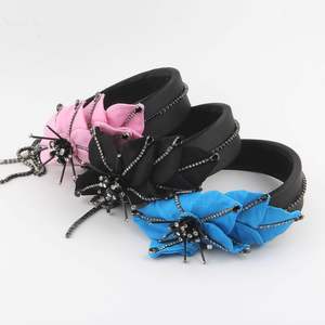 عصابات رأس فاخرة مرصعة بالأحجار الكريمة على شكل زهور للنساء، إكسسوارات شعر للحفلات - Product Image 1