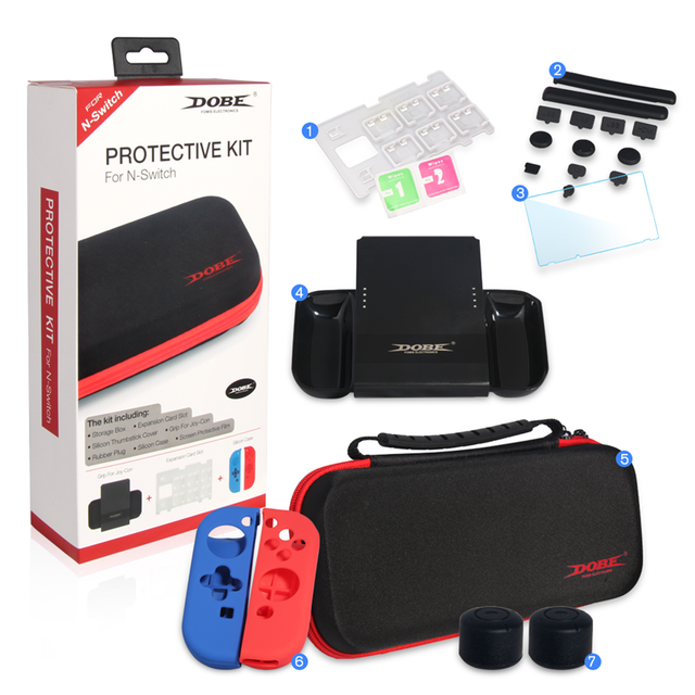 Protector Grip Game Bag Kit Screen Silicone Case for Nintendo Switch Console Cover Kit