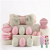 Ensemble de 40 outils de maquillage avec sac de voyage, trousse de maquillage avec pinceaux et éponges