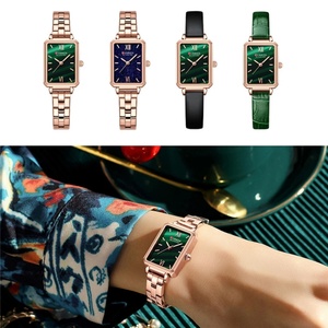 CURREN 9082 Women's Fashion Quartz <b>Watch</b> Square Green Classic Wrist <b>Watches</b> for Lady Retro Small Wristwatch Casual <b>Watch</b> - Product Image 3
