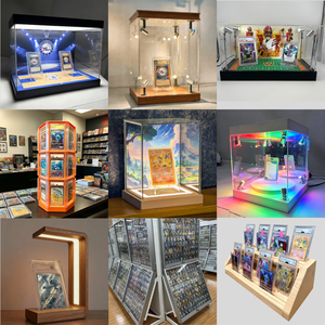 Exhibidor de Tarjetas Coleccionables TERMEIN con Marco Negro, Acrílico, LED, con Base Giratoria - Product Image 2