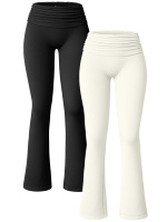 Leggings acampanados de yoga para mujer, leggings ajustados sin costuras para fitness y gimnasio