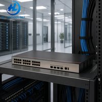 Switch PoE Gigabit Ethernet Empresarial de 24 Puertos 5710-28C-PWR-EI-AC de 370W con 4 Puertos de Enlace Ascendente SFP+ de 10G y Ranuras de Extensión Dobles