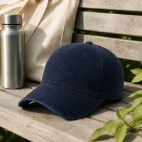 Casquette de baseball structurée à six panneaux en nylon lavé, à calotte moyenne, en sergé, réglable, pour fabricants OEM et propriétaires de marques
