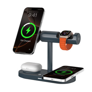 Station de charge <span class=keywords><strong>7</strong></span>-en-1, certifiée 25W <span class=keywords><strong>avec</strong></span> veilleuse LED/chargeur sans fil magnétique pour <span class=keywords><strong>iPhone</strong></span> 17, <span class=keywords><strong>Apple</strong></span> <span class=keywords><strong>Watch</strong></span>, AirPods - Product Image 1