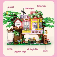 Arbre maison Mini bricolage bloc de construction Kit enfants Landescape cabane dans les arbres Construction jouet ensemble de jeu