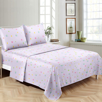 Drap de lit King size imprimé coloré drap plat king drap polyester microfibre en gros