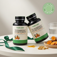 Complément en Capsules de Curcuma, Poivre Noir et Racine de Curcuma, Extrait de Curcumine Antioxydant, 120 g, 60 g, OEM, ODM, Marque Privée, Adulte