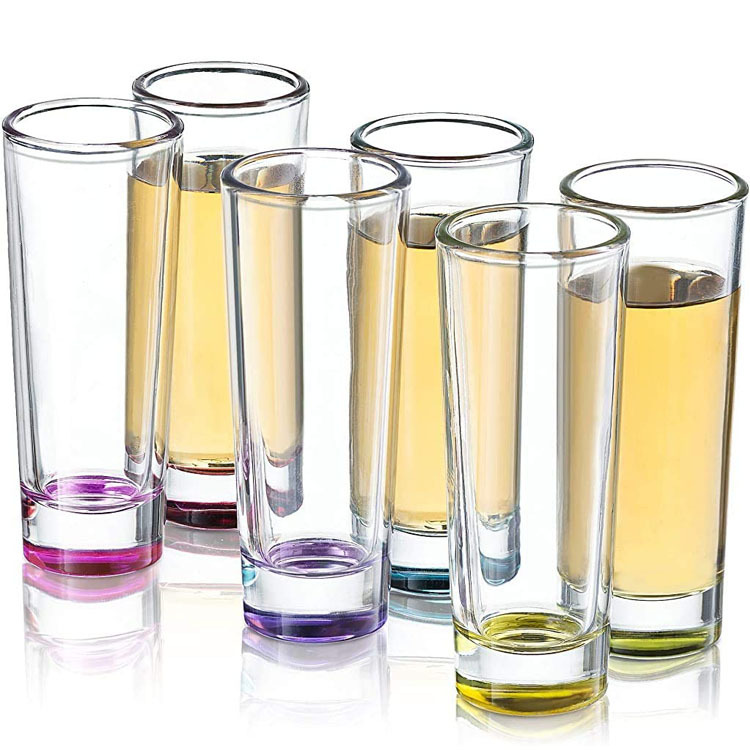 Wholesale Frosted Colored Custom shot glasses 60ML 2oz shot glass