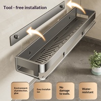 Étagère murale multifonctionnelle pour épices de cuisine, sans perçage, support de rangement pour pots à condiments sans perforation