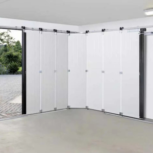 <span class=keywords><strong>Porte</strong></span> <span class=keywords><strong>de</strong></span> <span class=keywords><strong>garage</strong></span> coulissante en acier coloré <span class=keywords><strong>de</strong></span> 40 mm d'épaisseur - Style industriel à levage électrique - Product Image 1