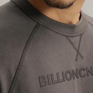 T-shirt uni à col rond, 100% coton tricoté 220g, coupe droite ample, anti-plis, manches courtes, haute qualité - Product Image 3