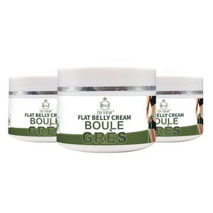 OEM Crème pour <span class=keywords><strong>ventre</strong></span> <span class=keywords><strong>plat</strong></span> 300g Lotion amincissante à base de plantes pour la peau, raffermissant, contour du corps, brûleur de graisse naturel, étiquette personnalisée - Product Image 3