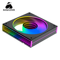 Ventilador de CPU AntarcChill de 120 mm con LED RGB/ARGB, Rodamiento Fluido, Bajo Nivel de Ruido (16dBA), Larga Vida Útil (40000 Horas)