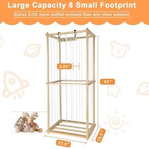 Étagère de rangement en bois transfrontalière pour poupées et jouets en peluche pour enfants, idéale pour le salon, en bois - Product Image 5