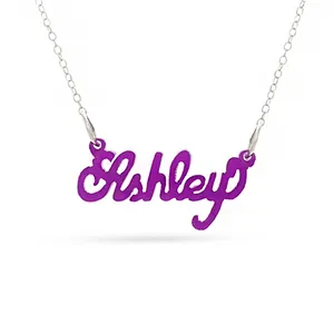 Aangepaste Gepersonaliseerde Acryl Naam Hanger Ketting Trendy Kabel Ketting Acryl Naam Ketting Accessoire