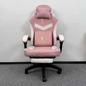 Chaise de jeu Boomy en cuir PU pivotante ergonomique avec repose-pieds pour la maison et les étudiants - Product Image 2
