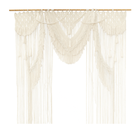 Rideau en macramé extensible en coton pour toile de fond de mariage, draperie et cantonnière pour décoration de mariage, arche, cérémonie et fête
