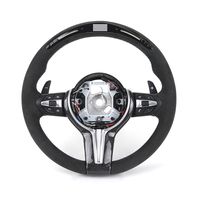 Volant sport M en cuir suédé avec garniture carbone et 4 branches, compatible avec la série F