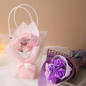 Bouquet <span class=keywords><strong>de</strong></span> roses <span class=keywords><strong>éternel</strong></span>les en savon, fini, <span class=keywords><strong>de</strong></span> haute qualité, pour la Saint-Valentin, un mariage, un cadeau <span class=keywords><strong>de</strong></span> Tanabata, petit kiosque - Product Image 4