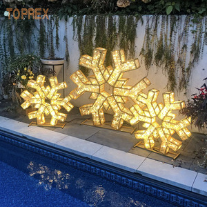 3D Khổng Lồ Trắng Ấm Thương Mại Tùy Chỉnh Ngoài Trời LED Bông Tuyết <span class=keywords><strong>Motif</strong></span> Ánh Sáng Cho Giáng Sinh Trang Trí Cảnh Quan - Product Image 5