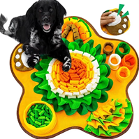 Tapis de stimulation olfactive interactif pour chien en polaire, direct usine, motif dessin animé, durable, pour alimentation lente et recherche de nourriture, lavable