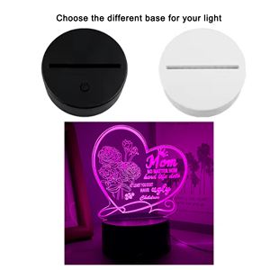 Nhựa & Deer Bộ nhớ sáng tạo hoặc lên Kpop Backlit cơ sở cho 3D LED đèn với cảm biến màu xanh lightbox cơ sở cho 3D LED đèn - Product Image 3