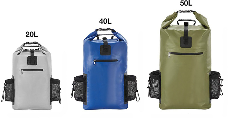 product-750-388.125 Custom Logo Tarpaulin Outdoor Quick Dry Hotsale Large 50L Foldable Waterproof Camping Backpack Bag