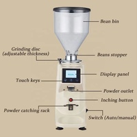 Moulin à café en acier inoxydable avec peseur intégré et machine à café avec tamper automatique