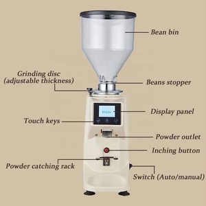 Moulin à café en acier inoxydable avec peseur intégré et machine à café avec tamper automatique - Product Image 5