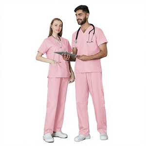 Uniformes Médicos de Alta Calidad OEM Flywin para Hospital Veterinario, Conjuntos de 2 Piezas con Logotipo Personalizado, Unisex, 65% Algodón, 35% [otro material, si se menciona], Estilo Jogger - Product Image 6