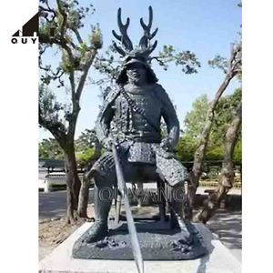 Quyang ngoài trời Vườn kim loại Thủ công mỹ nghệ tùy chỉnh cuộc sống Kích thước đồng Nhật Bản Samurai điêu khắc - Product Image 1