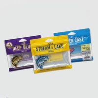 Sacs refermables personnalisés en plastique pour leurres de pêche, hameçons, vers, anti-odeur, réutilisables, pour emballage d'appâts de pêche
