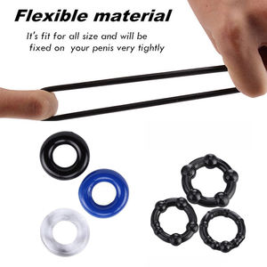 3 teile/satz Cock Ring Verzögerung Ejakulation Spielzeug für Erwachsene für Männer Dick Vergrößerung Silikon Penis Ring Männlich Sexspielzeug Stärkere Erektion - Product Image 4