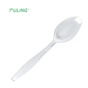 Thìa Nhựa Bọc Riêng, Trọng Lượng Nặng Dùng Một Lần Muỗng Cà Phê Soupspoon Thìa Nhựa Trong Suốt