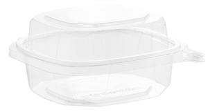 Diseño con bisagras preenvasadas Caja de comida para ensaladas de sándwich de plástico PET de 32 oz Ecológica para operadores de servicios de alimentos al por menor Reciclada - Product Image 4