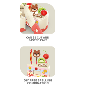 Set Giocattolo <span class=keywords><strong>Torta</strong></span> di Compleanno 42 Pezzi, Gioco di Ruolo <span class=keywords><strong>per</strong></span> Bambini con Frutta da Tagliare e Accessori, Set Educativo da Cucina <span class=keywords><strong>per</strong></span> Bambine - Product Image 3