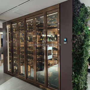 Armoire de réfrigérateur à vin électrique porte en verre trempé isolée personnalisée 304 SS fort contrôle de la température de la cave à vin ménage - Product Image 1