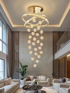 Освещение для дома и виллы, Двухуровневая люстра, Элитная люстра для лестницы в лофт-апартаментах, Элитная люстра класса люкс - Product Image 4