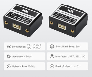 TOF レーザー距離センサー (C) Waveshare UART I2C <span class=keywords><strong>IO</strong></span> 通信サポート 長距離 - Product Image 3