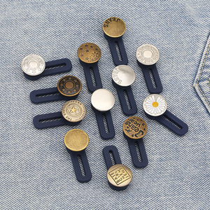 Silice couture 17MM boutons démontage réglable rétractable jean taille bouton métal boucles étendues <span class=keywords><strong>pantalon</strong></span> ceinture extenseur - Product Image 4