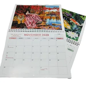 Promotion Offre Spéciale calendrier mural de Production sortie d'usine calendrier à reliure spirale de matériaux recyclables