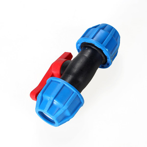 Válvula de bola de acero con tapa azul de conexión rápida de 1/2 pulgada para control manual y conservación del agua - Product Image 3